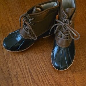 Kids Waterproof Brown and Black Duck Boots